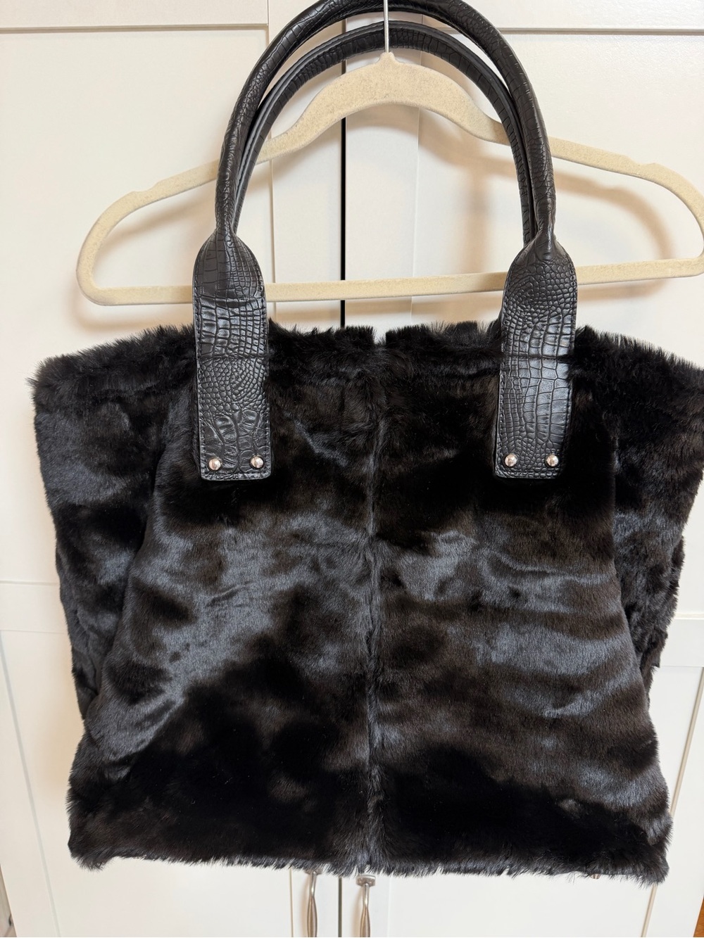 Fabulous Faux Furs by Donna Salyers, Black Tote Bag NWOT